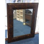 Modern walnut oyster mirror