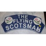 Metal sign 'Flying Scotsman'