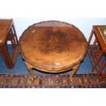 Walnut pie crust coffee table