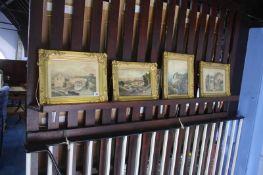 Four gilt framed watercolours, Italian landscapes