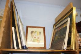 Assorted oils, prints etc.