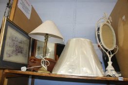 Various mirrors, lamps etc.