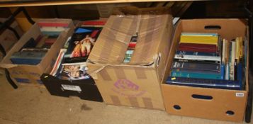 Four boxes of books