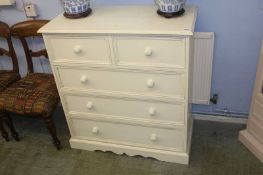 Painted pine chest of drawers