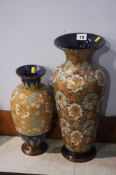 Two Doulton Slaters Patent vases