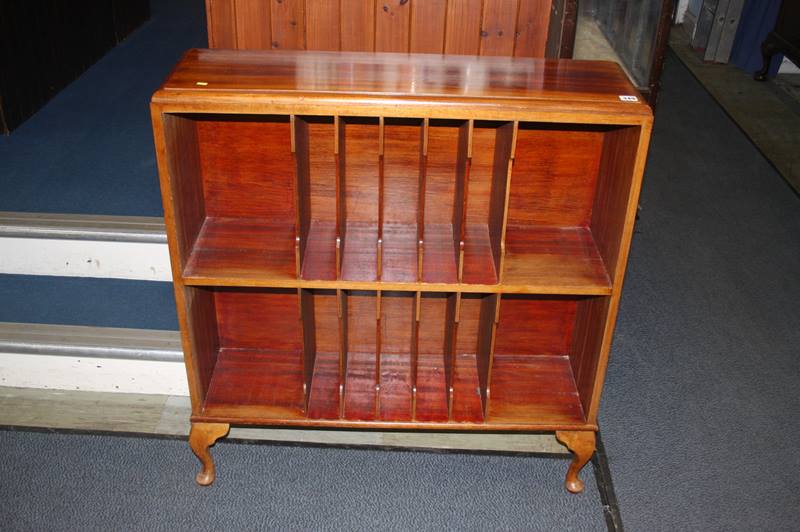 Mahogany record bookcase