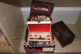 Jewellery boxes and contents