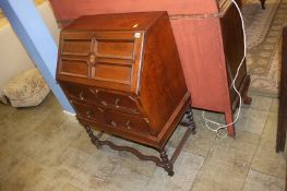 Oak barley twist bureau