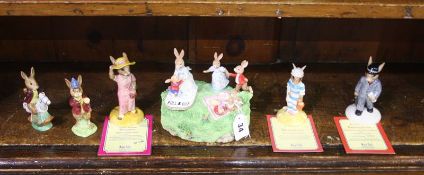 Six Doulton Bunnykins