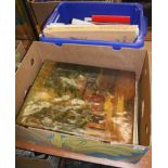 Box of ordnance survey maps, mining ephemera etc.