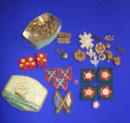 Assorted cap/shoulder badges