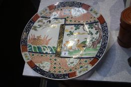 Large Japanese Imari wall plaque