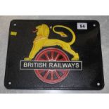 Metal sign, 'British Railways'
