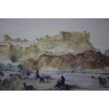 Print, after Russell Flint, 'Mediterranean landscape', 246 of 500, with blind stamp