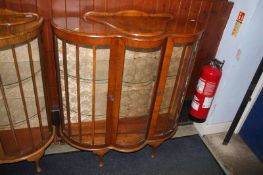 Walnut china cabinet