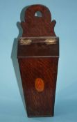 A 19th century oak candle box