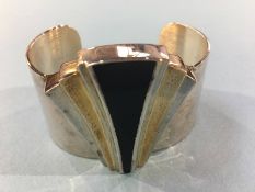 A 925 silver Art Deco style bangle