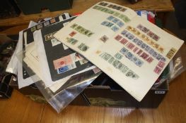 Stamp collection, in two boxes