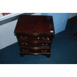 Pair of reproduction mahogany bedside drawers