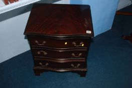 Pair of reproduction mahogany bedside drawers