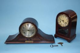 Two Edwardian clocks