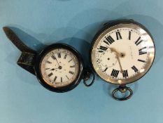 Two Continental silver pocket watches