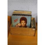 Quantity of LPs and 45s, including Bowie, Ramones, Toy Dolls etc.