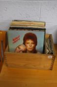 Quantity of LPs and 45s, including Bowie, Ramones, Toy Dolls etc.