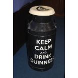 A milk churn, 'Keep Calm and Drink Guinness'