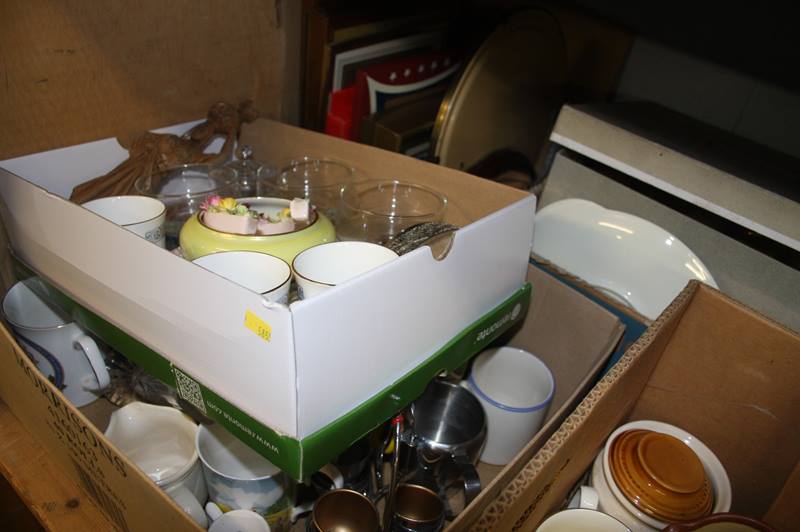 Six boxes of china, glass, bric a brac etc. - Image 3 of 3