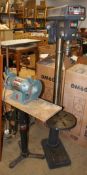 A Clarke metal worker 6" bench grinder and pedestal drill