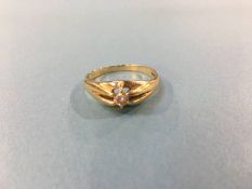 A 9ct gold solitaire diamond ring, size 'Z', weight 4.1g