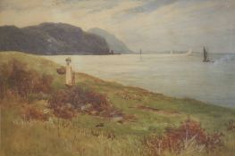 J.G. Salmon, watercolour, signed, 'Penmaenmawr from the Warren Near Llandudno', 25cm x 35cm