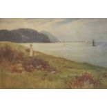 J.G. Salmon, watercolour, signed, 'Penmaenmawr from the Warren Near Llandudno', 25cm x 35cm