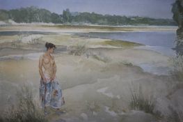 After Sir William Russell Flint, limited edition print 600/850, blind stamped, 'Carlotta on the