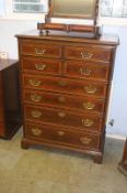 A Drexel chest of six long drawers