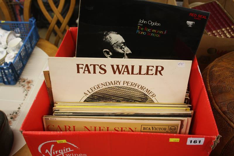 A box of vinyl records, Beethoven etc.