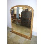 A large gilt over mantle mirror, 155cm height, 131cm wide