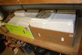 A shelf of decorative plates