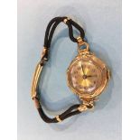 A ladies gold coloured wristwatch