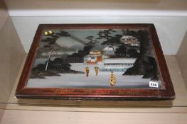 Japanese painting on glass