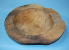 Carved wood front bowl
