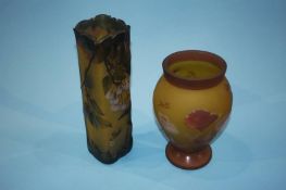 Two Galle style vases