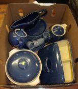 A box of Denby stoneware etc.