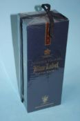 A boxed bottle of Johnnie Walter Blue Label Whisky