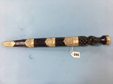 A Wilkinson Sword dirk, with white metal mounts to scabbard and pommel