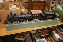 A model of a steam train '700 Philadelphia and Reading' on a block