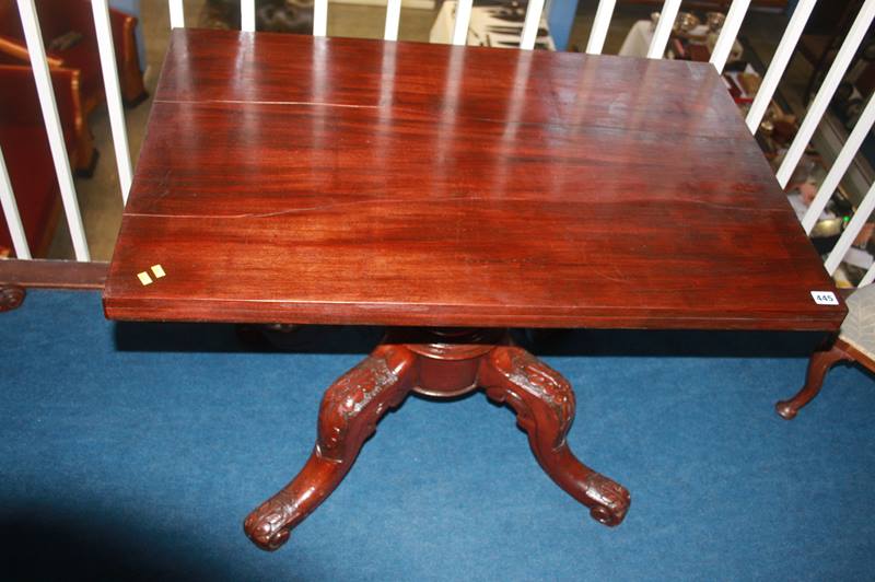 A mahogany centre table