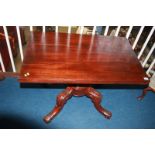 A mahogany centre table