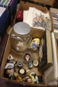 Two boxes of miscellaneous, vintage advertisements etc.